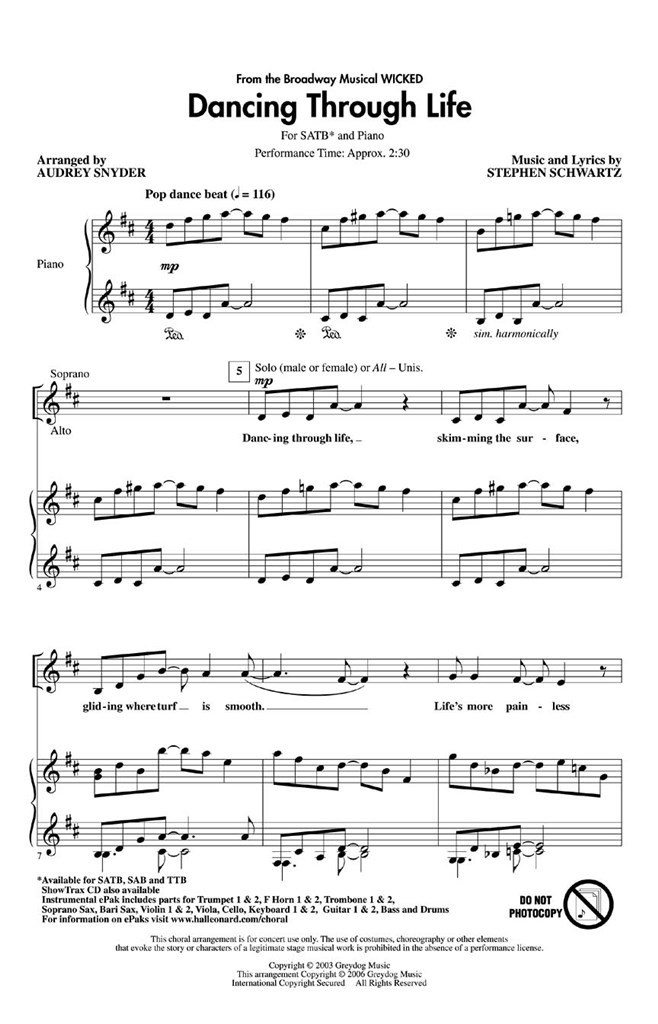 Dancing Through Life (From Wicked)